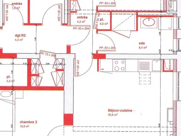 Appartement 3 pièces 73 m²