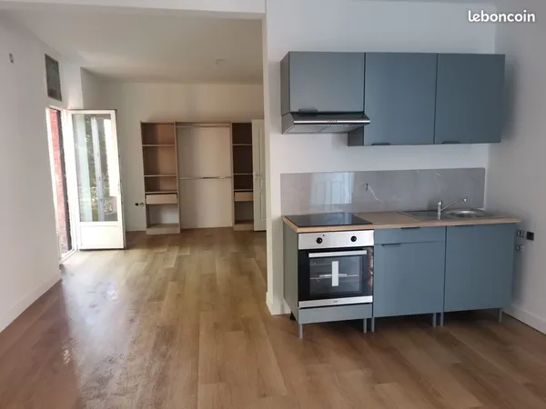 T1 meublé 40 m² - Entièrement rénové - Calme - Extérieur privatif - Lille Saint-Maurice