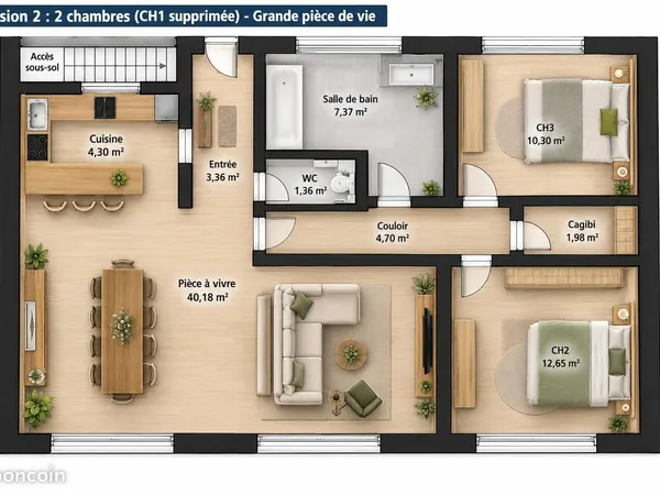à louer - maison entièrement rénovée à trémery (57) - 2 ou 3 chambres au choix