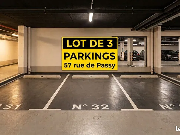 Lot de 3 places de parking au Coeur de la rue de passy