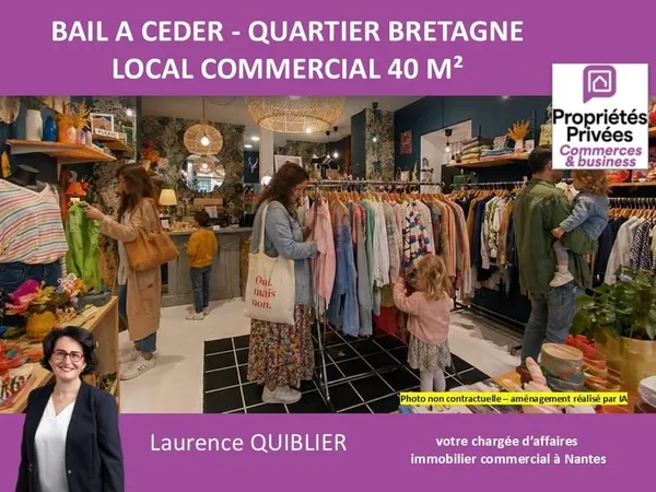 NANTES, PLACE DE BRETAGNE - CESSION DROIT AU BAIL, LOCAL COMMERCIAL 40 M²