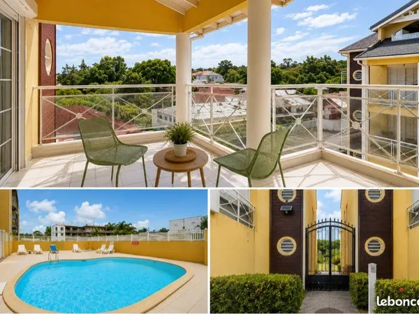 🌴 Saint-François - T3 60 m² climatisé + terrasse 15 m² + piscine