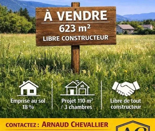 Terrain constructible 623 m²