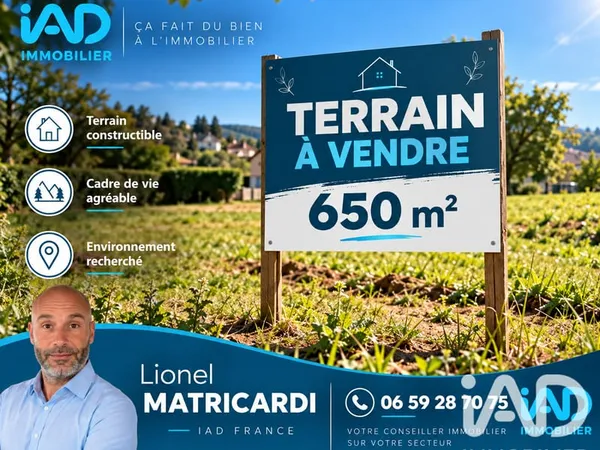 Terrain 650 m²