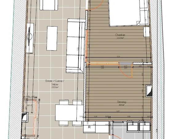Appartement Montmélian rue docteur veyrat- environ 55m² 3 pièces
