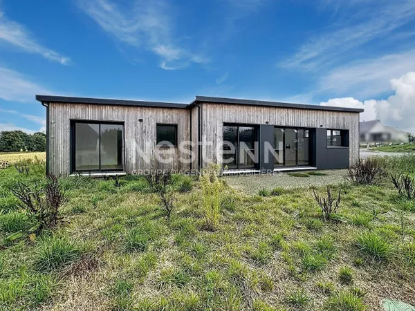 Vente maison en bois, de plain pied, 3 chambres, terrain d'environ 600m² - Saint Denoual