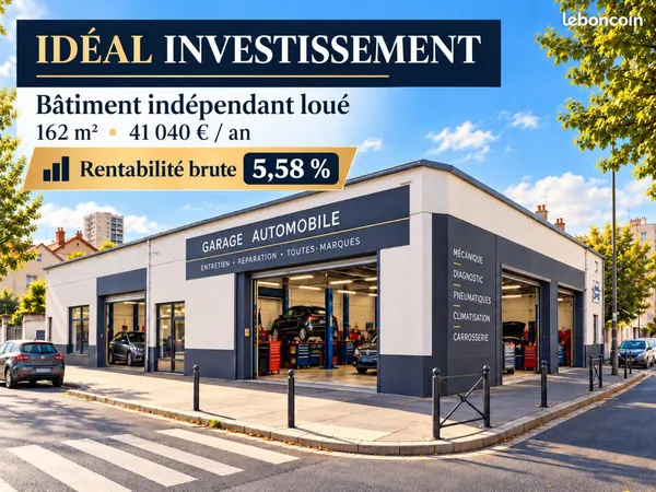A vendre batiment indépendant loué - rentabilité 5,58% - vitry sur seine