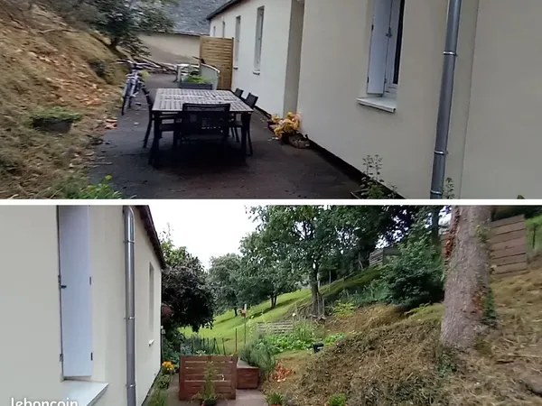 T2 meublé 42 m2 avec terrasse & potager & parking