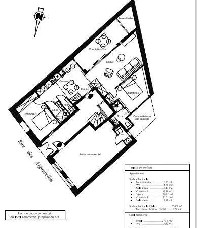 Appartement 3 pièces 90 m²