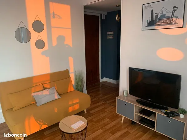 Appartement meublé 30 m² avec parking fermé - Le Havre Saint-François