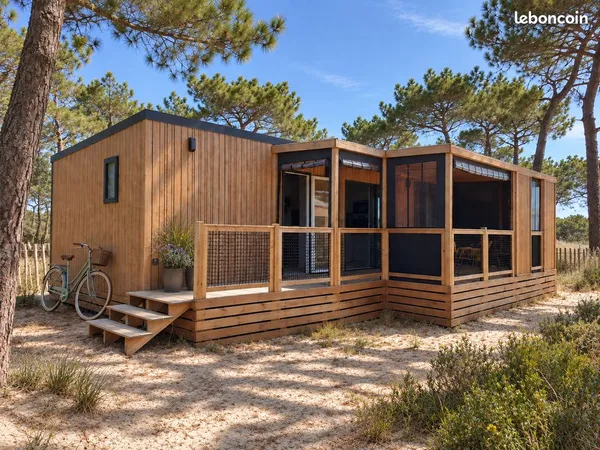 Votre lodge sous les pins à 1 km de la plage