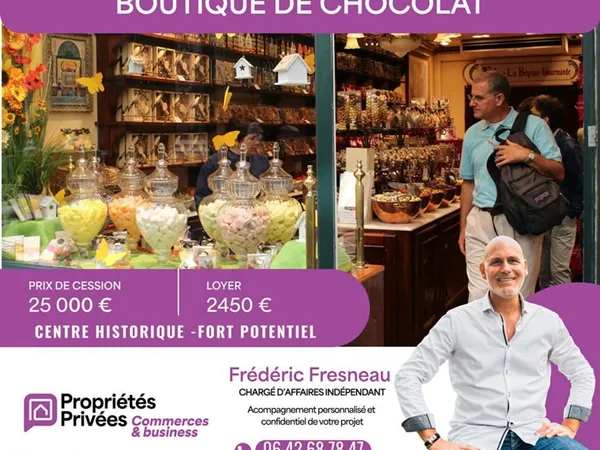 Fonds de commerce chocolaterie 71 m²