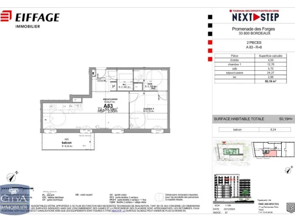 Appartement 2 pièces 50 m²