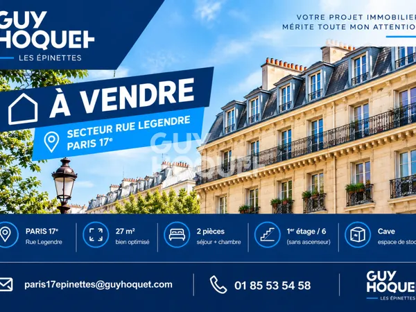 Appartement à vendre de 2 pièces de 27.37 m²