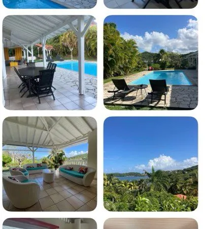 Chambre à louer en colocation - villa avec piscine et vue mer - Le Robert