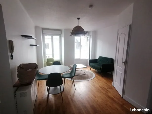 Duplex lumineux meublé plein centre pontivy