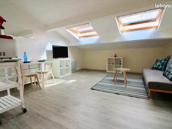 Agréable T2 meublé - 25 m2 carrez (au sol 40 m2) - Près hyper centre