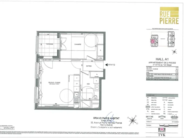 Appartement 2 pièces 47 m²