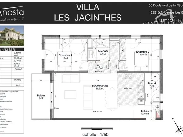 Appartement 3 pièces Secteur Betey Résidence Les Jacinthes