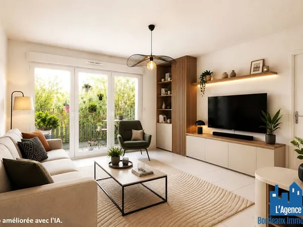 EXCLUSIVITÉ ! LORMONT - APPARTEMENT TYPE 2 D'ENVIRON 44 M² AVEC UN BALCON + PLACE DE PARKING. Benoît