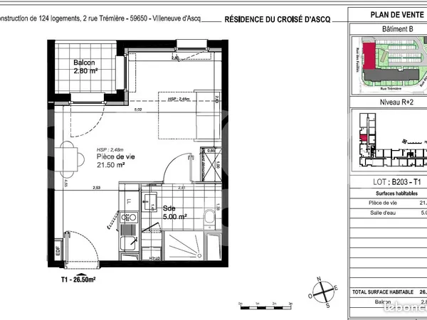 Appartement 1 pièce 25 m²