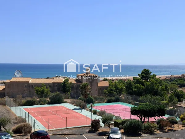 Appartement 32 m² - Vue mer - Parking, Piscine, Tennis