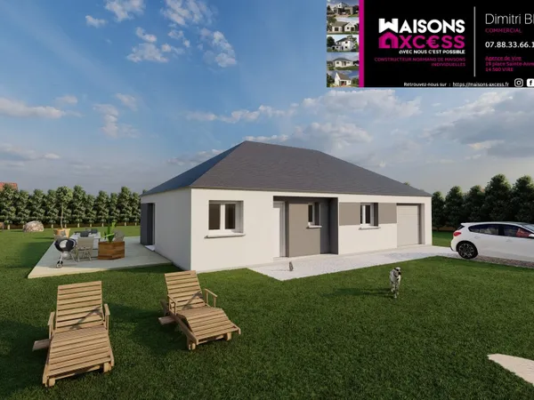 Terrain + maison 80 m²
