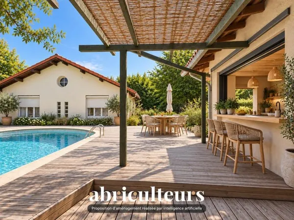 Maison avec piscine à rafraichir sur grand terrain de 966 m2 - Caudéran Pins-Francs 33200