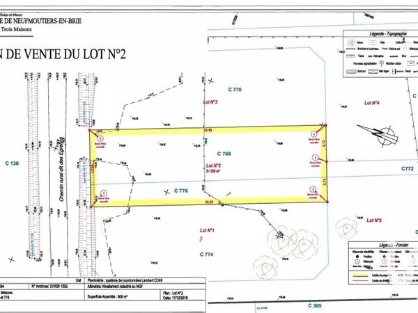 Terrain 508 m²