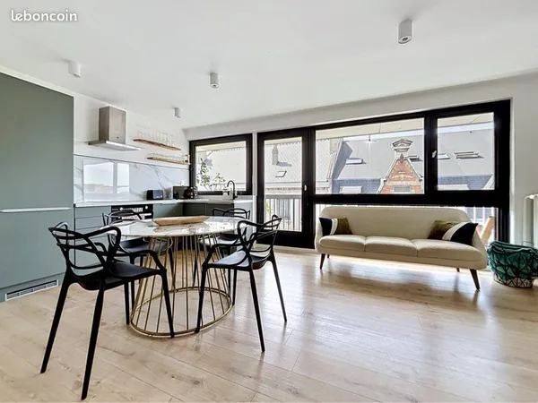 Studio meublé 36 m² avec balcon - Centre d'Armentières