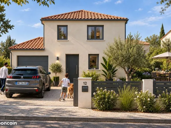 Maison neuve 4 pièces avec garage sur parcelle de 580m2