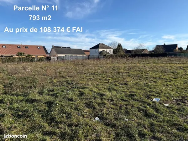 Terrain 793 m² MERICOURT