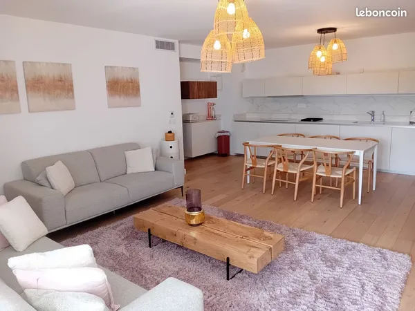 Location t4 meuble dans residence securisee avec terrasse et jardinet - place de parking + garage