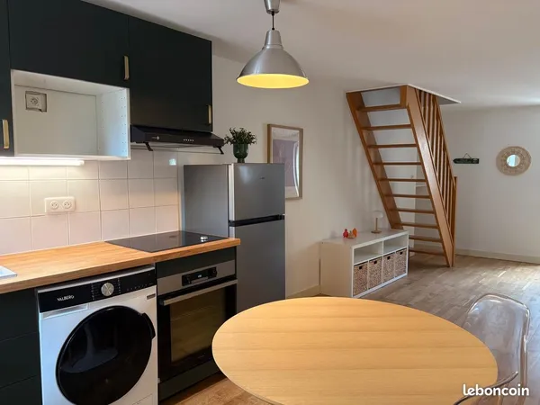 T2 meublé, duplex rénové de 48 m² - Dernier étage - Nantes centre, quartier Decré