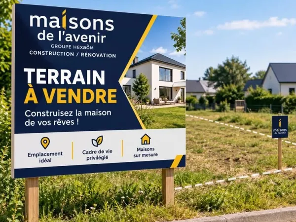 Terrain 1 100 m² Guegon