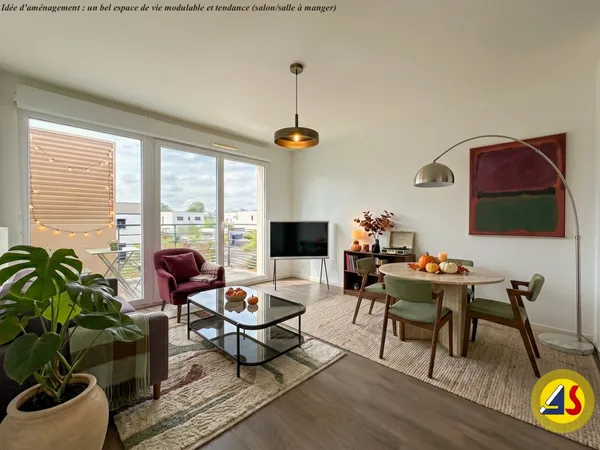 APPARTEMENT T3 COUËRON - 64 m2 Balcon, 2 parkings & local