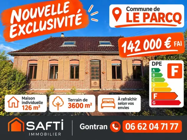 Maison individuelle 3 chambres et 2 bureaux ou dressing
