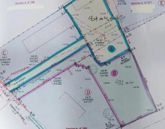 Terrain 982 m²