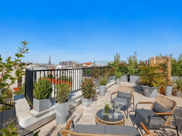 Penthouse d'exception climatisé avec vue panoramique sur Paris