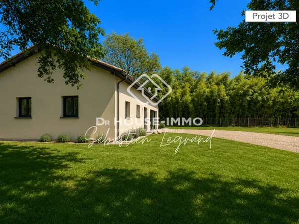 Projet de maison de 140 m² avec permis de construire accepté sur une parcelle de plus de 1700 m²