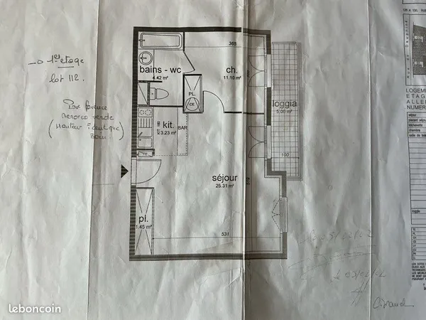 T2 dans immeuble standing