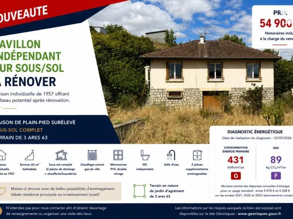 Maison 4 pièces 65 m²