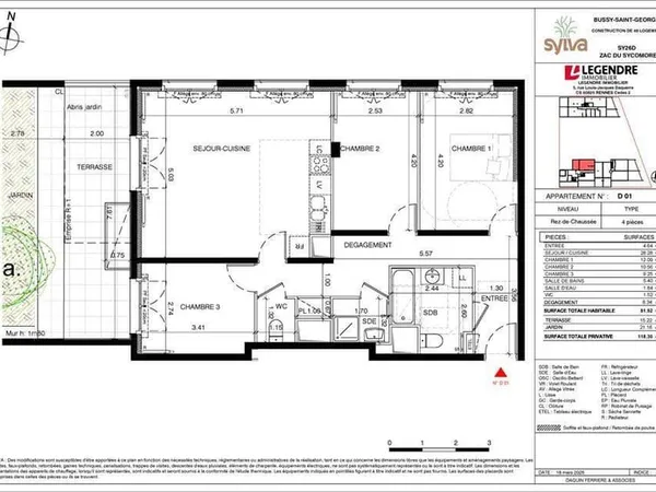 Appartement 4 pièces 71 m²