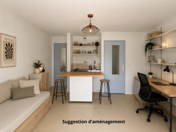 EXCLUSIVITÉ - Studio avec terrasse en résidence étudiante à Vannes - Libre d'occupation