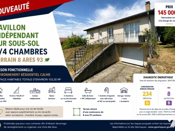 Maison 4 pièces 103 m²