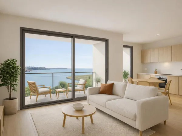 Vente appartement T3 de 71 m² avec vue mer et grand balcon, Perros-Guirec (22700)