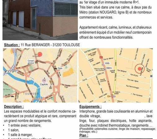 Studio de 28m2 à louer sur Toulouse