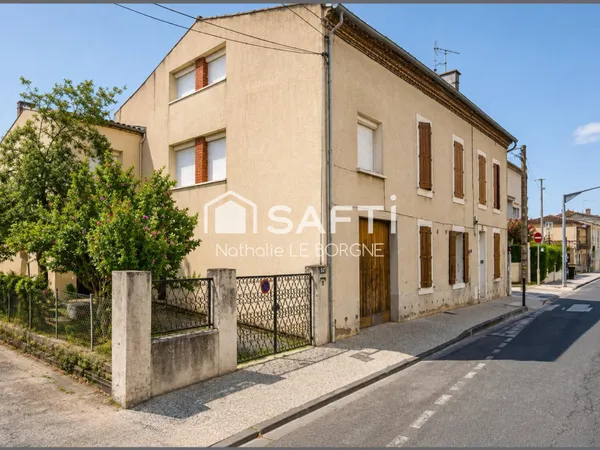 Ensemble immobilier maison + immeuble + terrain