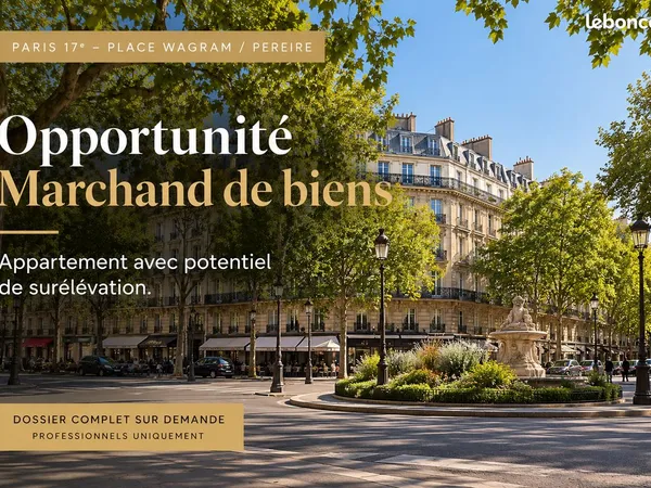 OPPORTUNITÉ MARCHAND DE BIENS - PARIS 17e / PEREIRE - PLACE WAGRAM