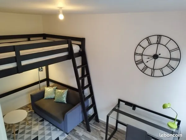Studio meublé 19 m2 vendu loué Centre Rouen Proximité CHU de rouen /Lycée Corneille